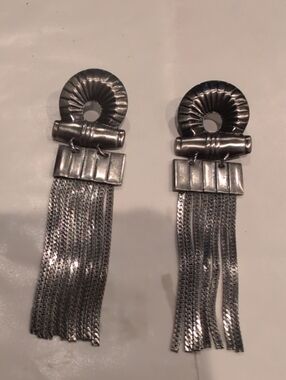 Silver Tassel Drop Earrings - Women Accessories